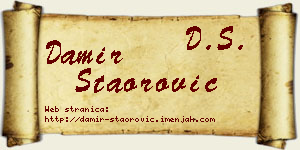 Damir Staorović vizit kartica